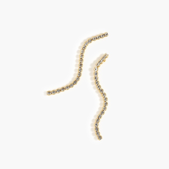 J. Crew Jewelry - New JCREW Linear Crystal Chain Earrings